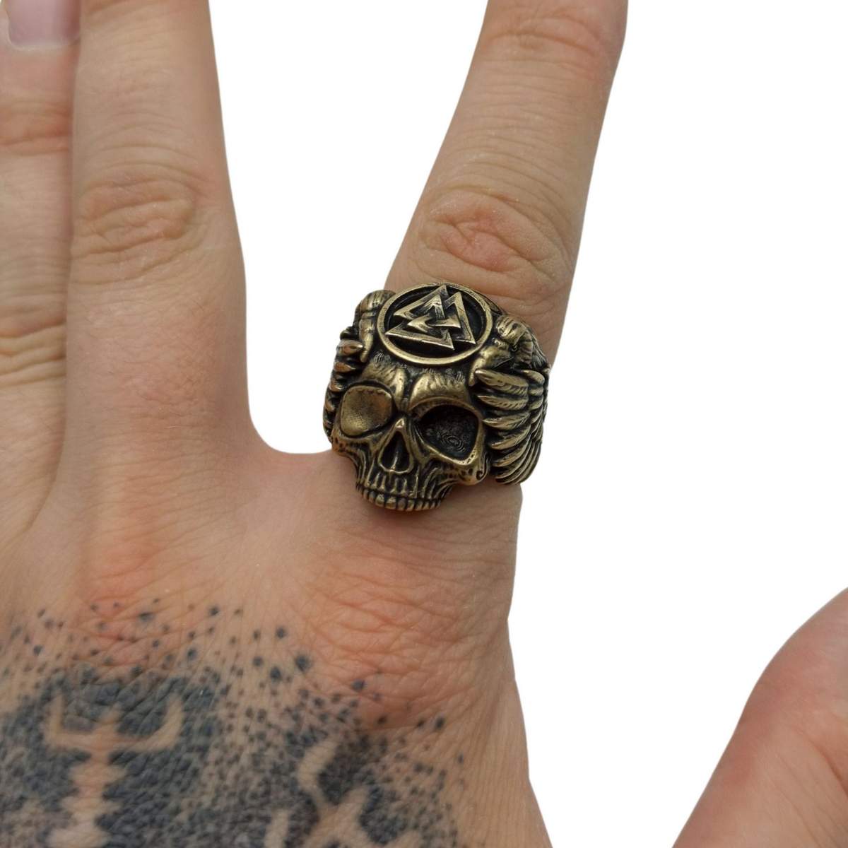 Odin skull ring