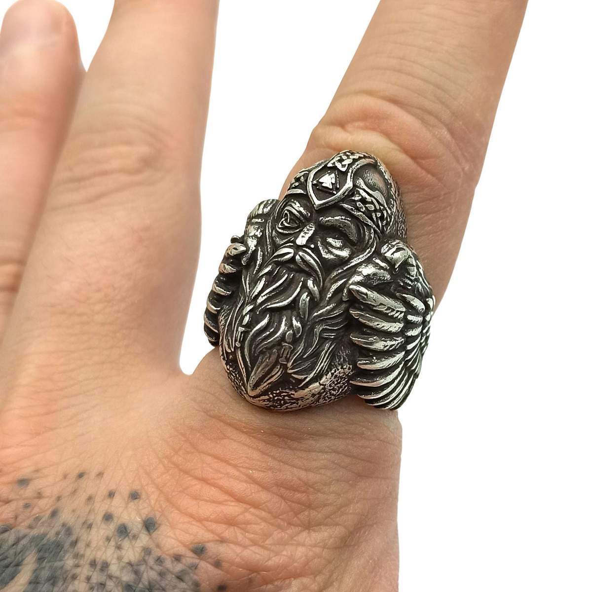 Odin with ravens signet ring