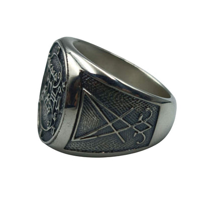 Orobas demon sigil ring from silver   