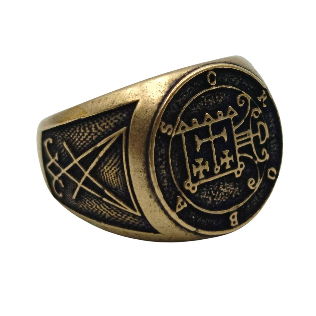 Orobas demon sigil ring 6 US Bronze with patina
