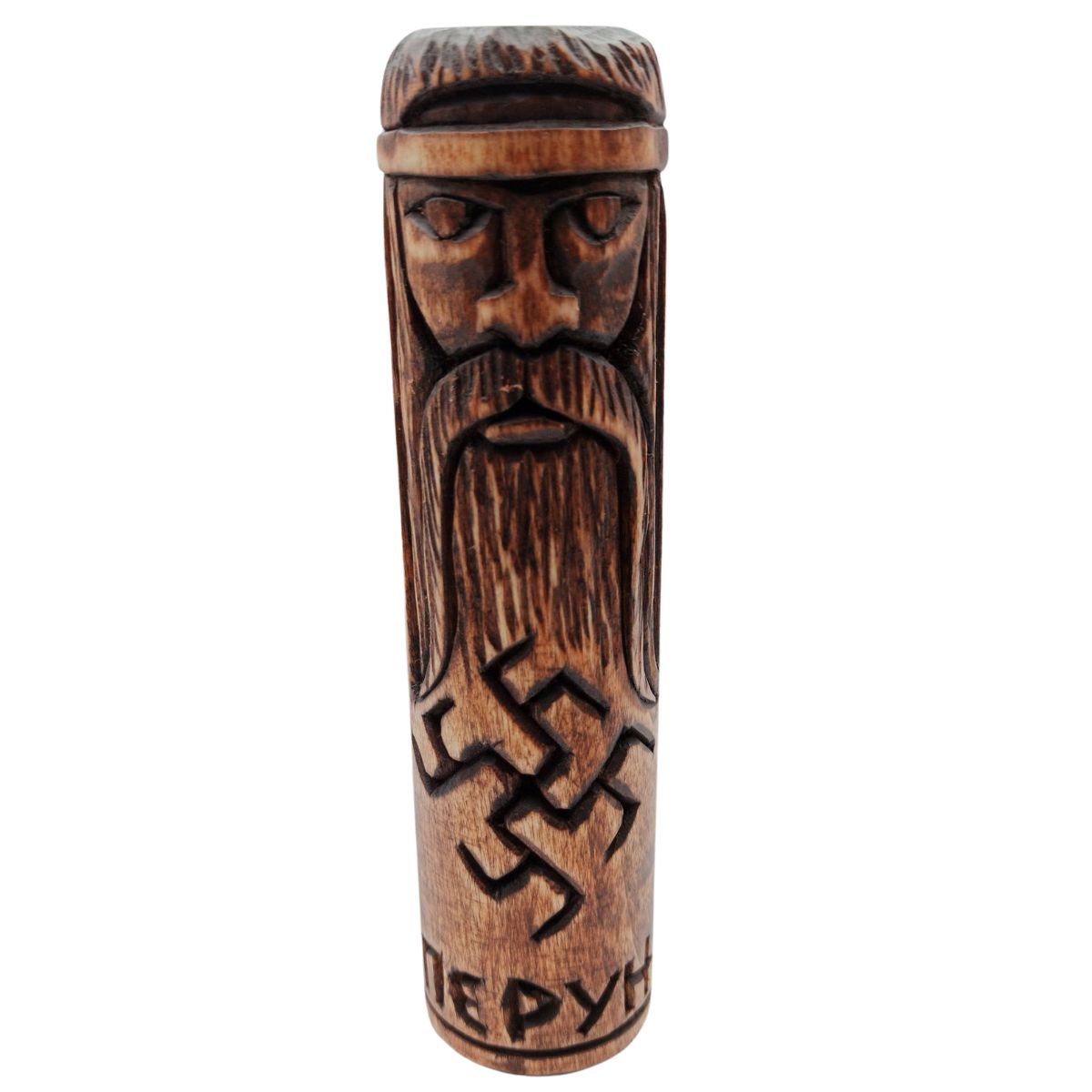 Perun Slavic god wooden statue