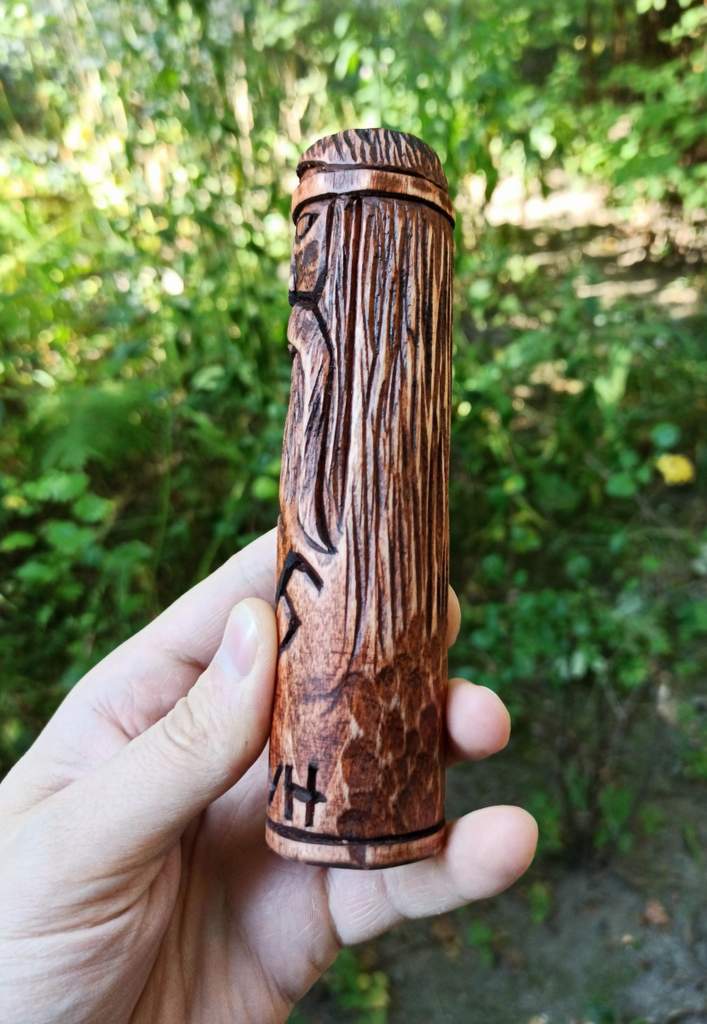 Perun Slavic god wooden statue