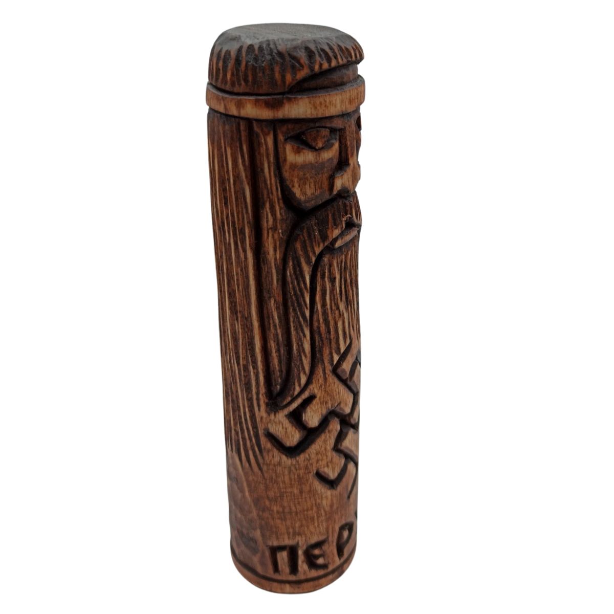 Perun Slavic god wooden statue