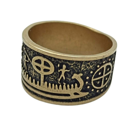 Norse Petroglyph ring