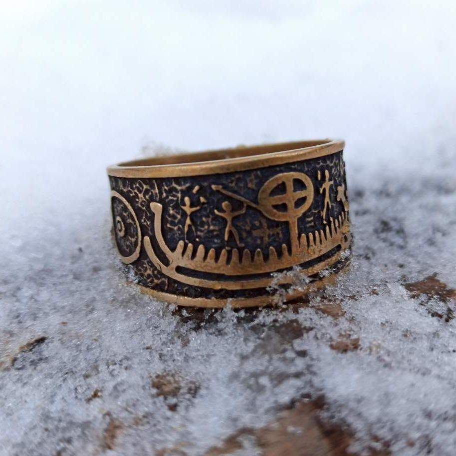 Norse Petroglyph ring