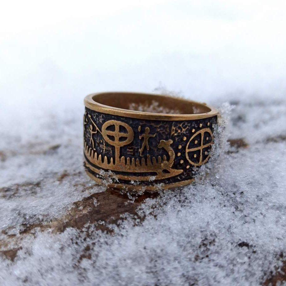 Norse Petroglyph ring