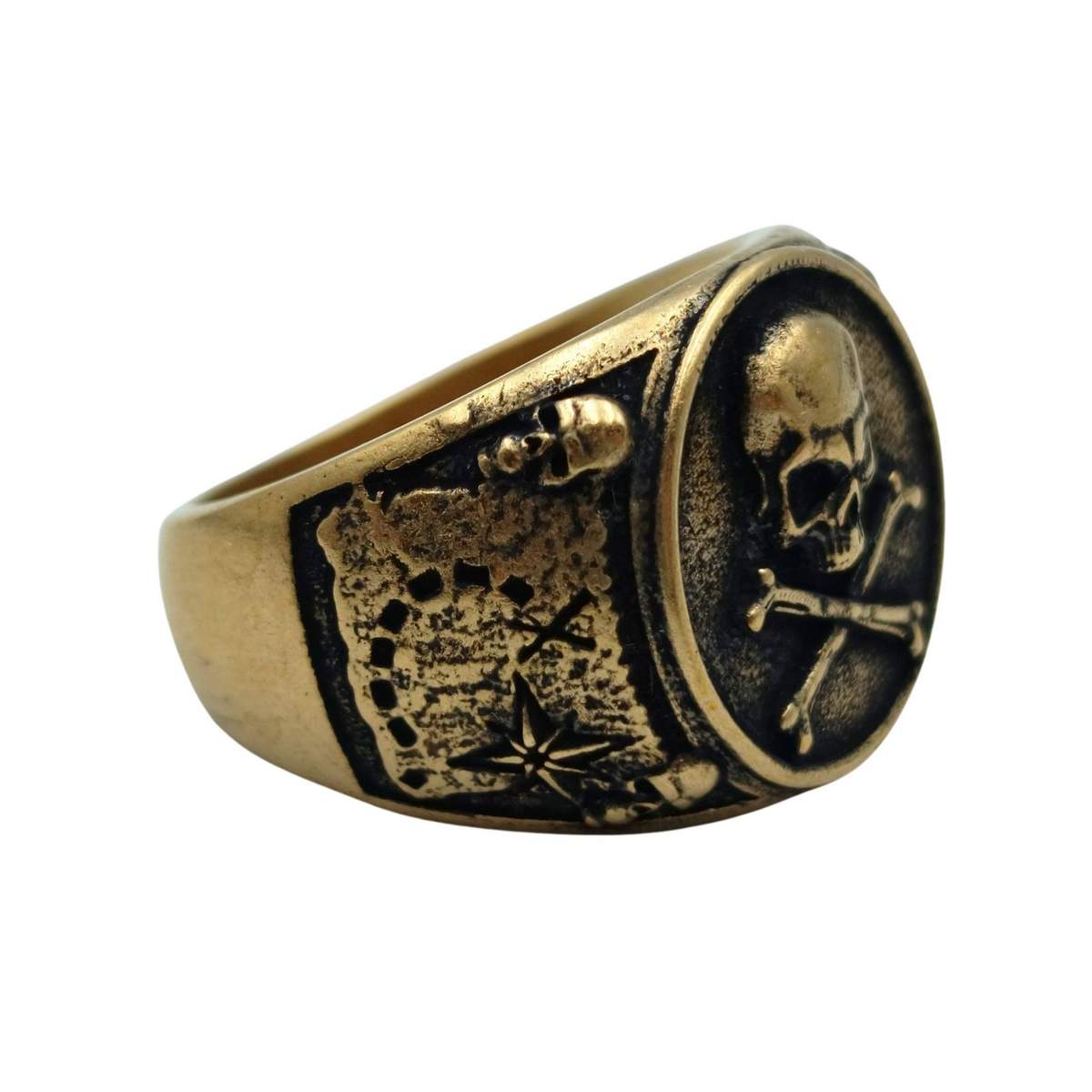 Pirate skull signet ring