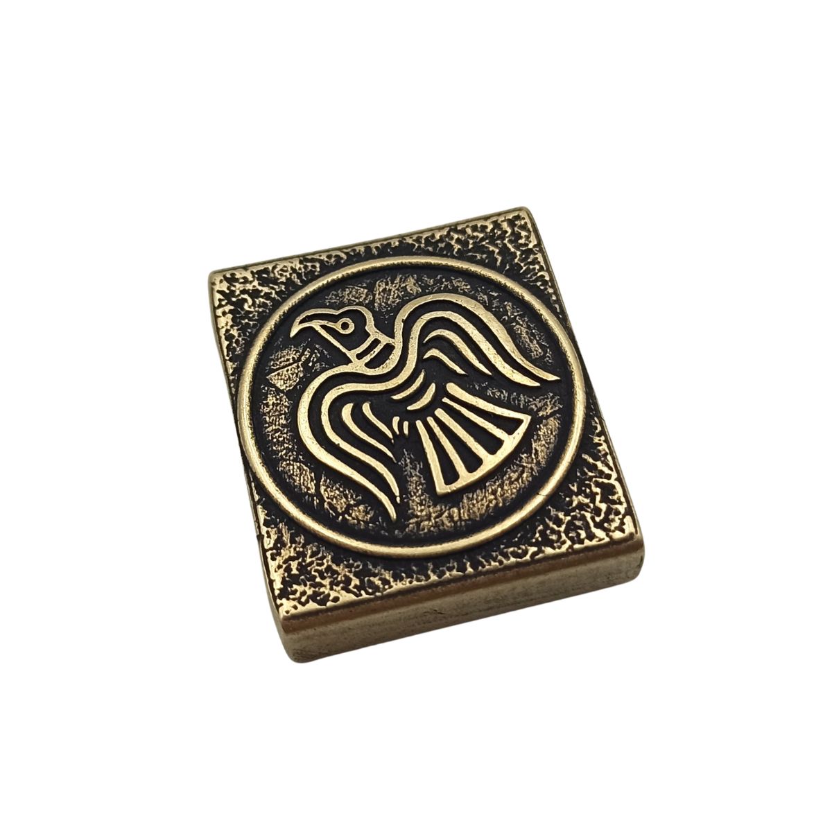 Viking Raven banner Molle clip Bronze with patina