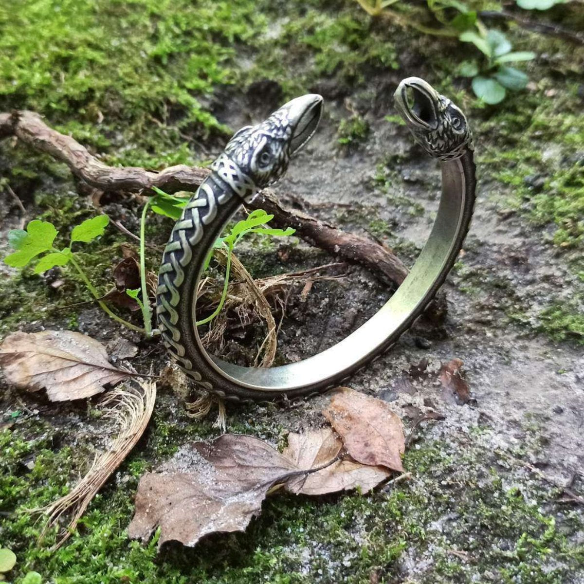 Viking arm ring raven bracelet
