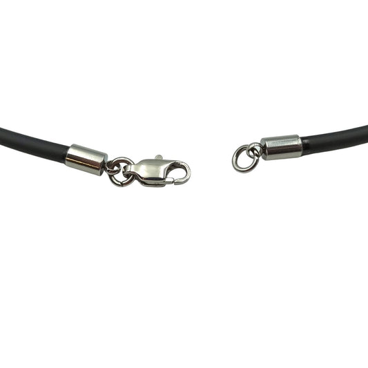 Rubber cord or caoutchouc necklace for pendant