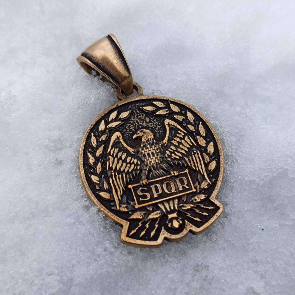 Roman eagle Aquila SPQR pendant