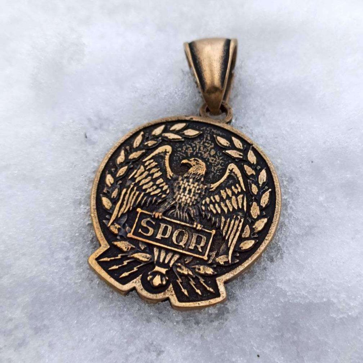 Roman eagle Aquila SPQR pendant