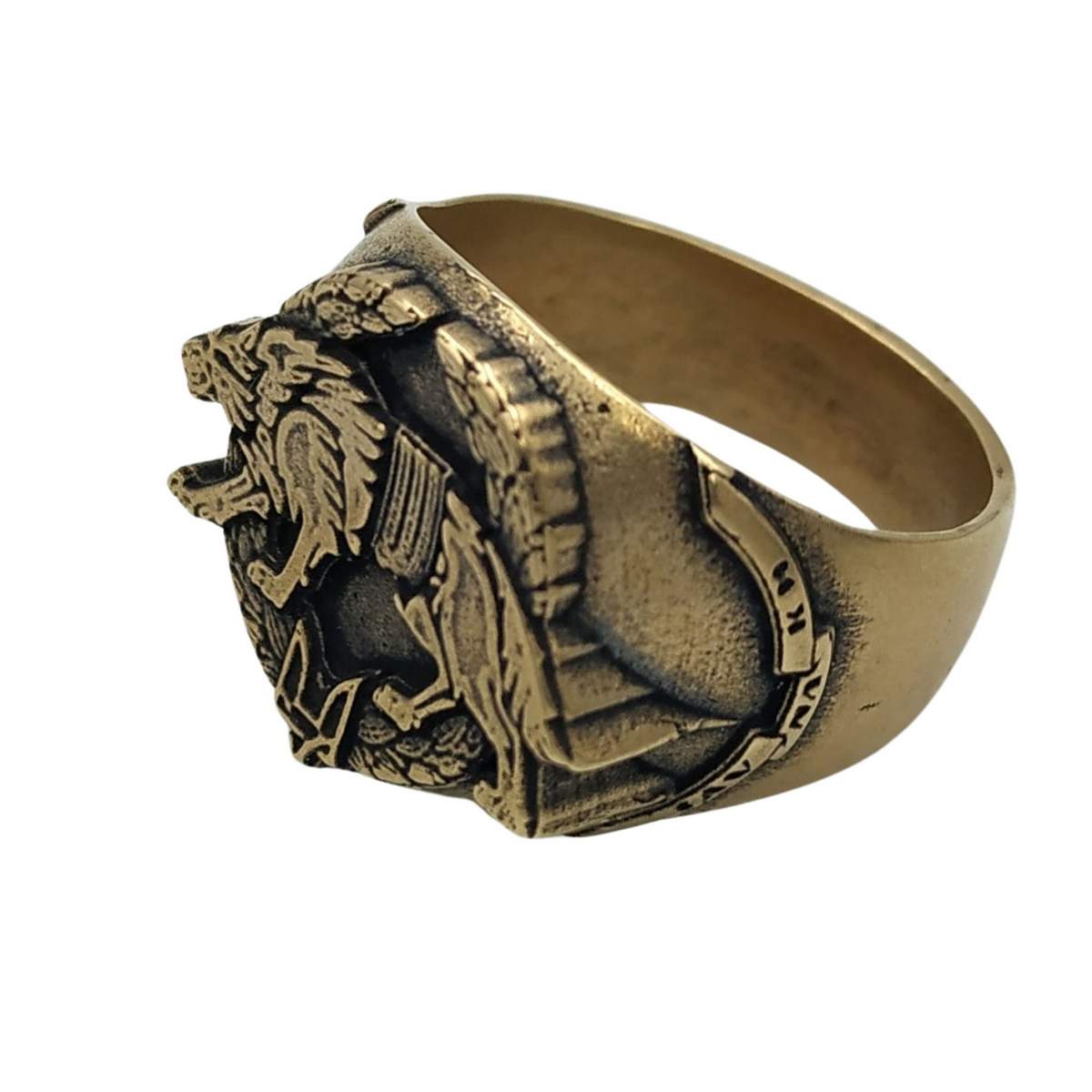 Ukrainian army wolf signet ring