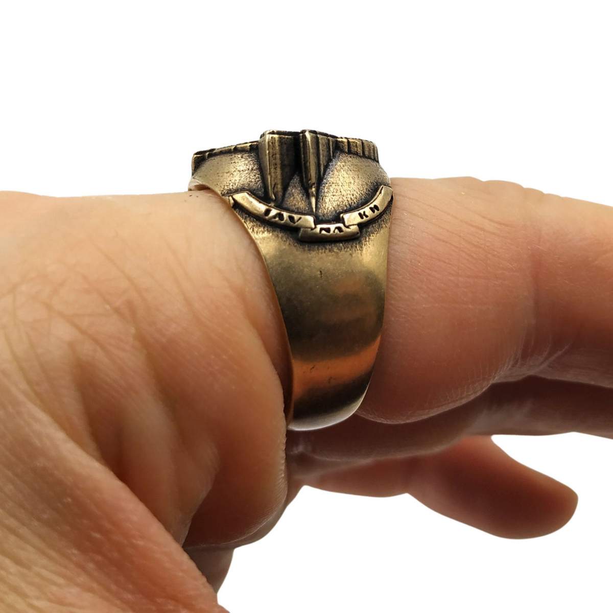 Ukrainian army wolf signet ring