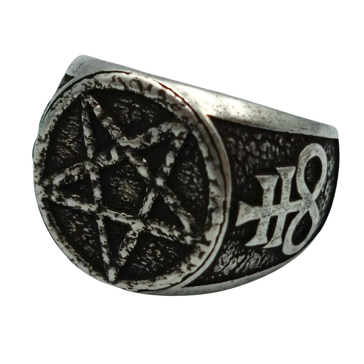 Satanic pentagram ring