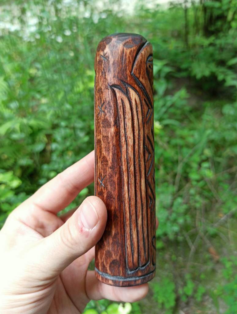 Skadi wooden statue