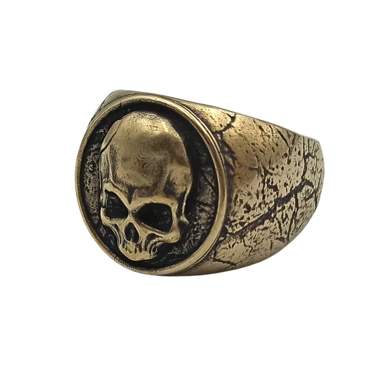 Human skull signet ring