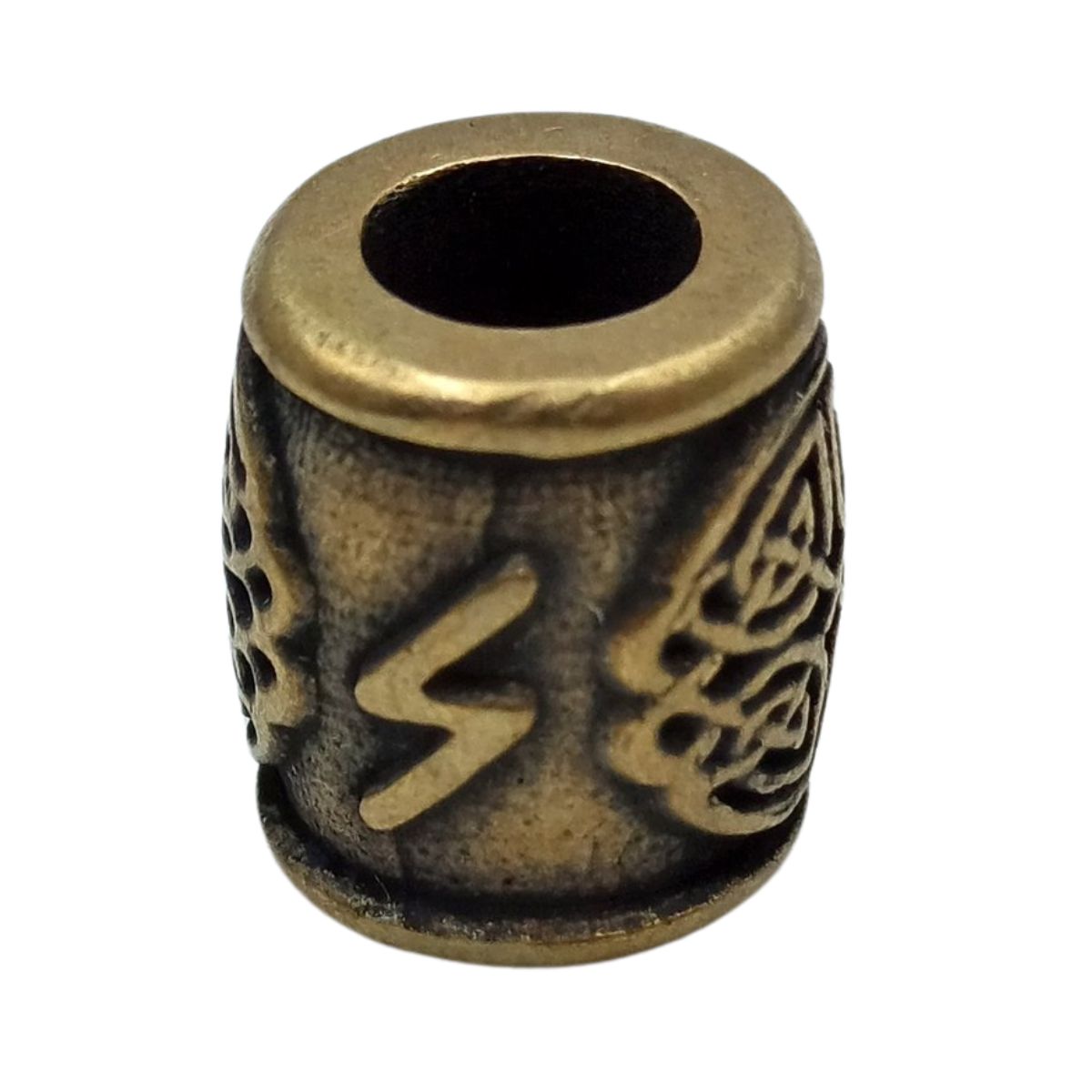 Sowilo rune bead Bronze