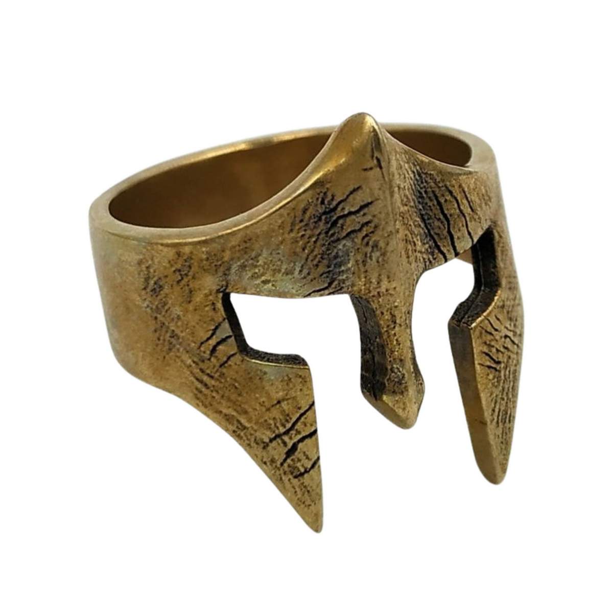 Spartan warrior ring 6 US Bronze with patina