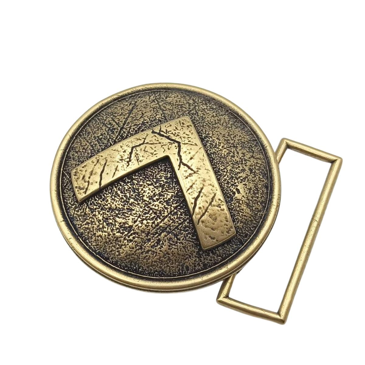 Spartan warrior shield belt buckle