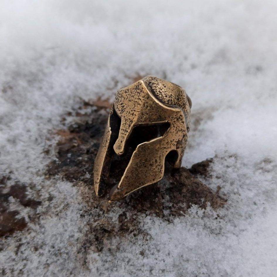 Spartan helmet paracord bead