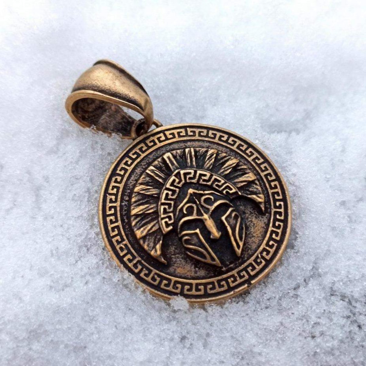 Spartan shield pendant