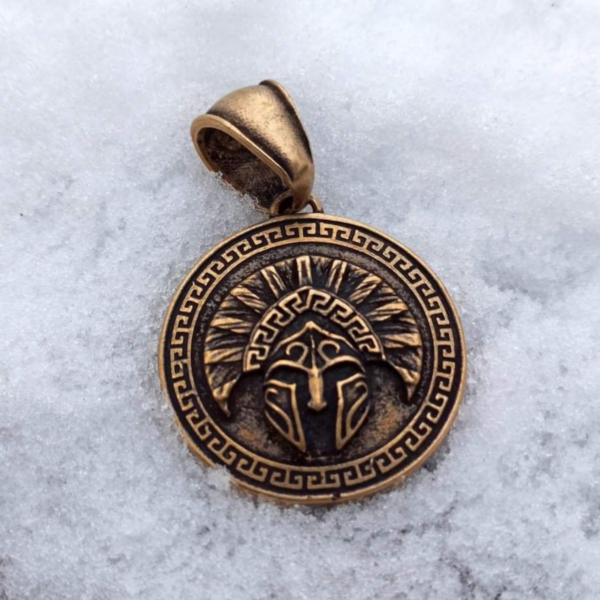 Spartan shield pendant