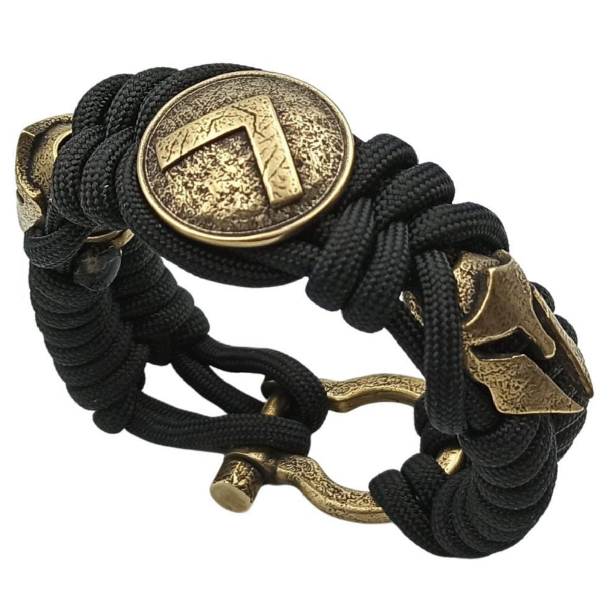 Spartan paracord bracelet for men 6 inch | 15 Cm 1 - Black