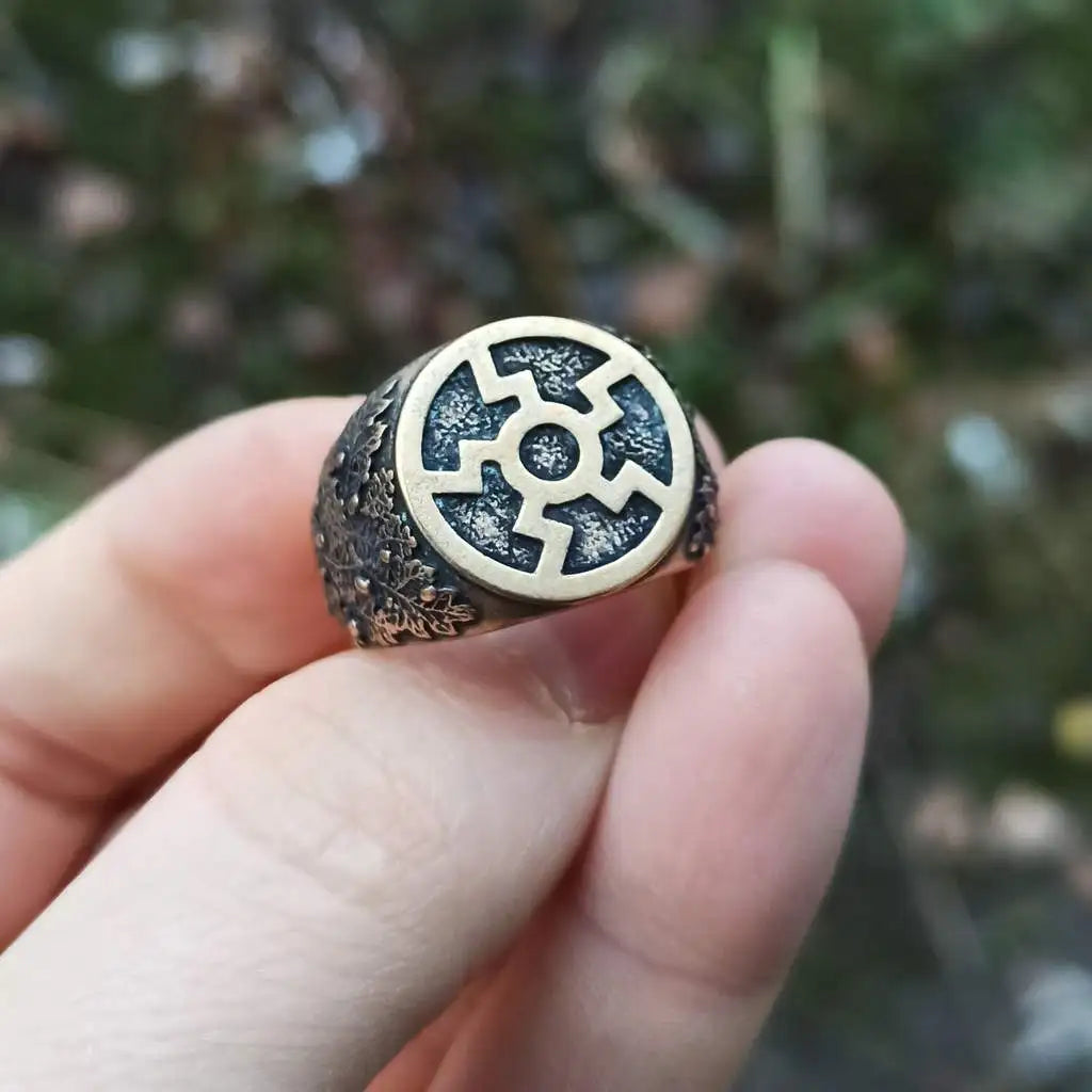 Sun wheel ring from bronze   