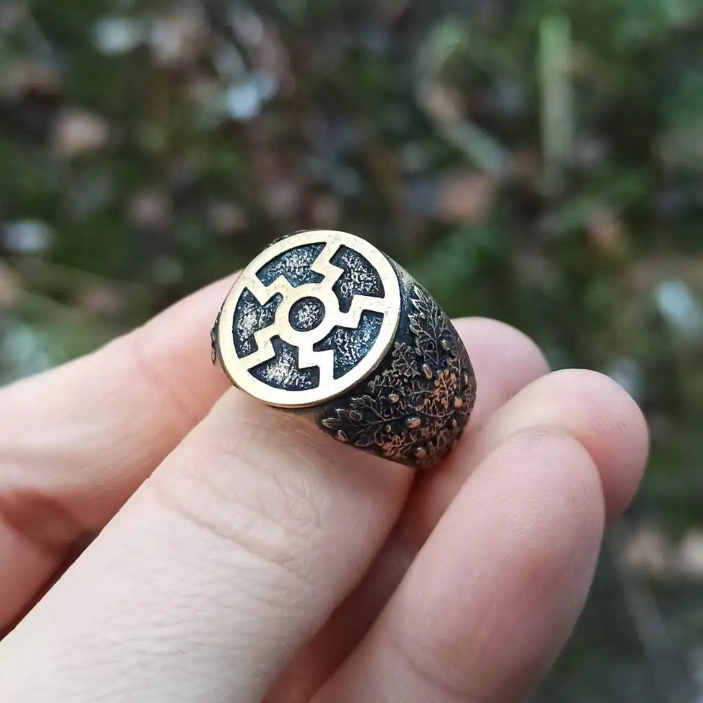 Sun wheel ring from bronze   