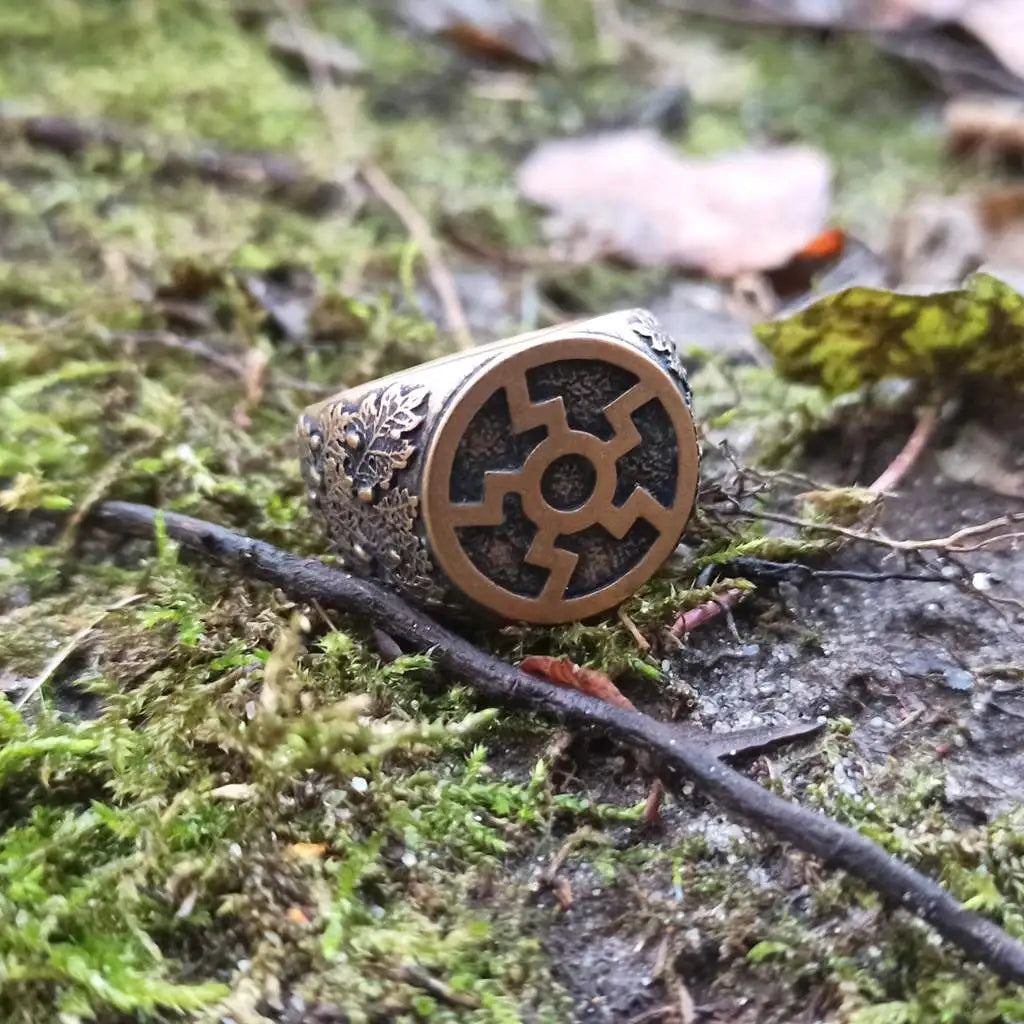 Sun wheel ring from bronze   