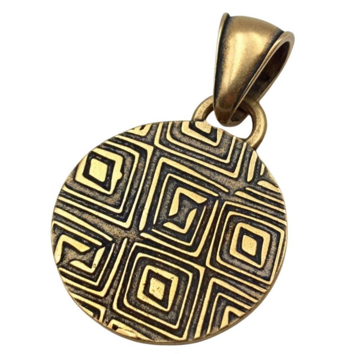 Slavic Solar petroglyph sun pendant