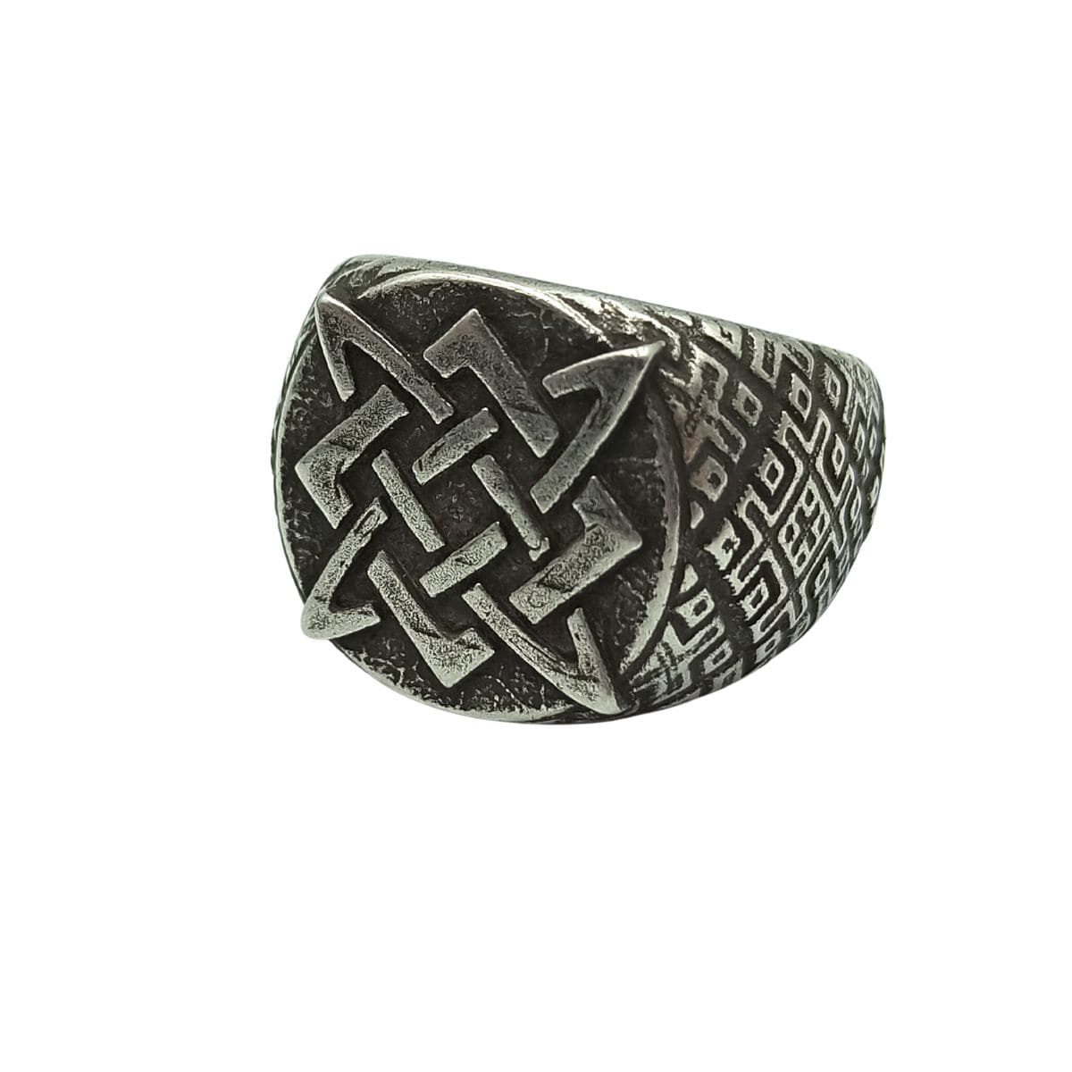 Svarog symbol ring 6 US Silver plating