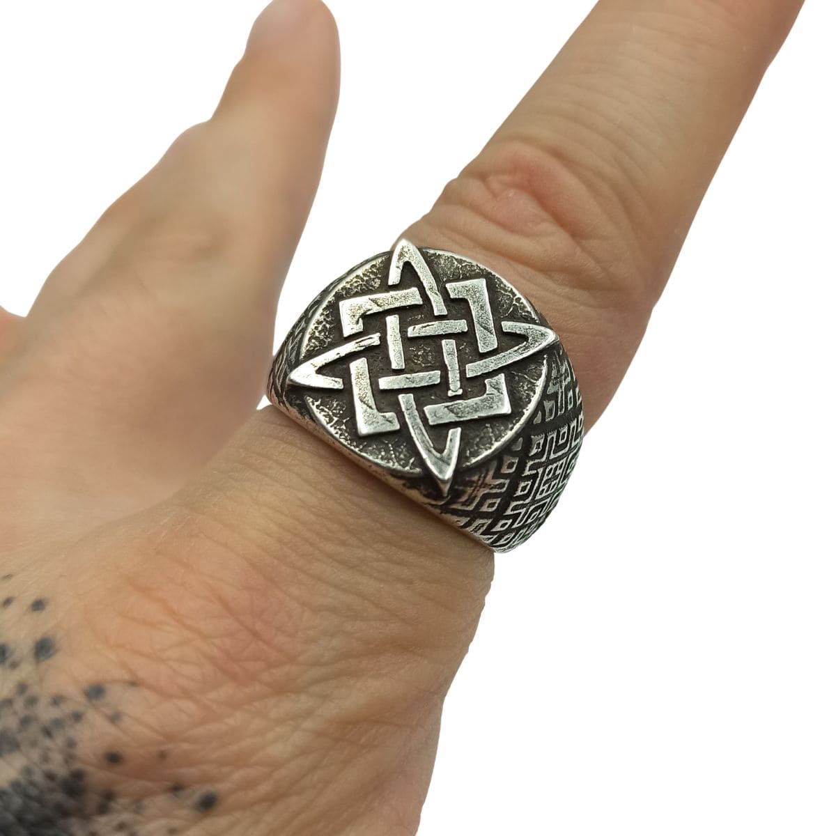 Svarog symbol ring
