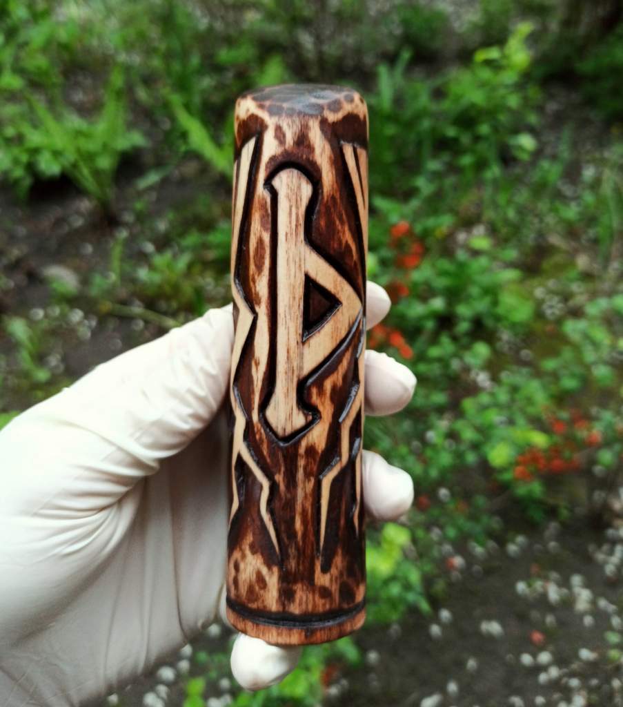 Thor wood carved figurine