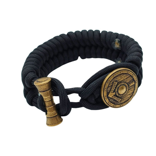 Viking warrior paracord bracelet 6 inch | 15 Cm 1 - Black 