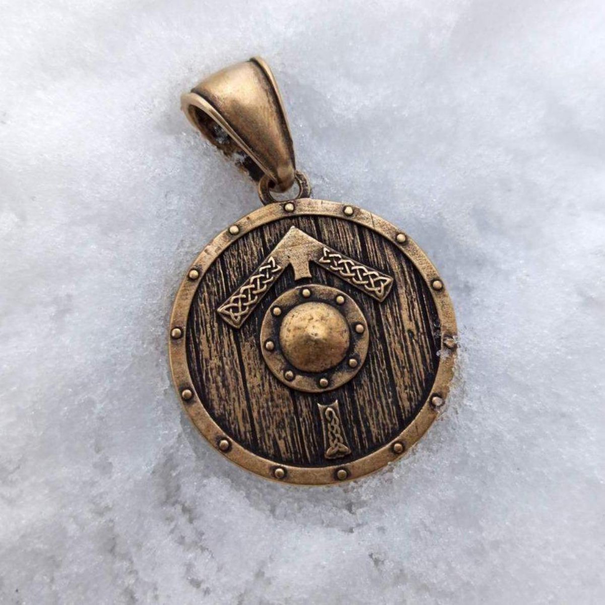 Tyr rune on Viking shield pendant