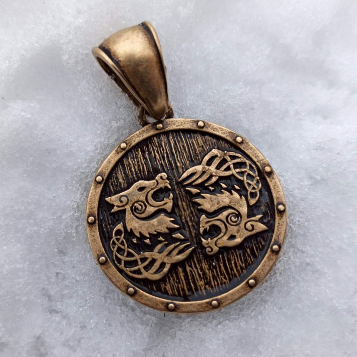 Tyr rune on Viking shield pendant