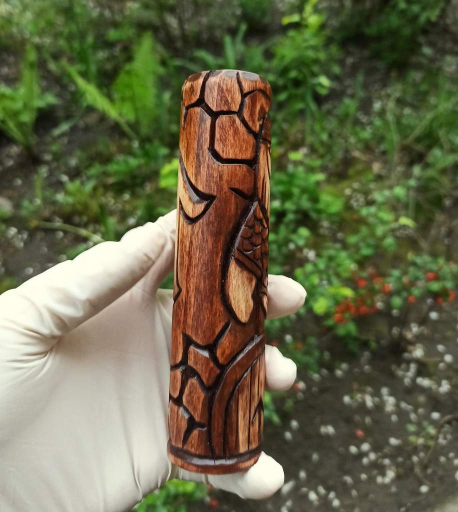 Tyr wood carved figurine
