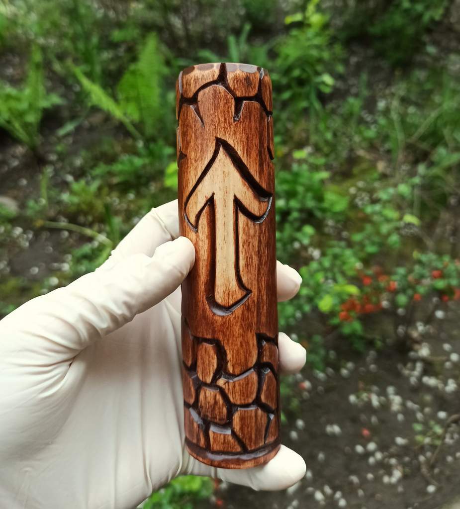 Tyr wood carved figurine