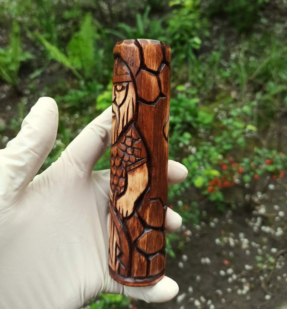 Tyr wood carved figurine