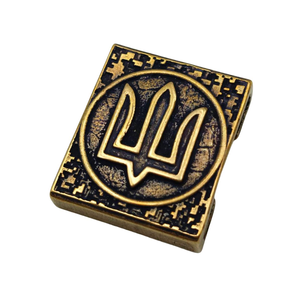 Ukrainian coat of arms molle clip Bronze with patina