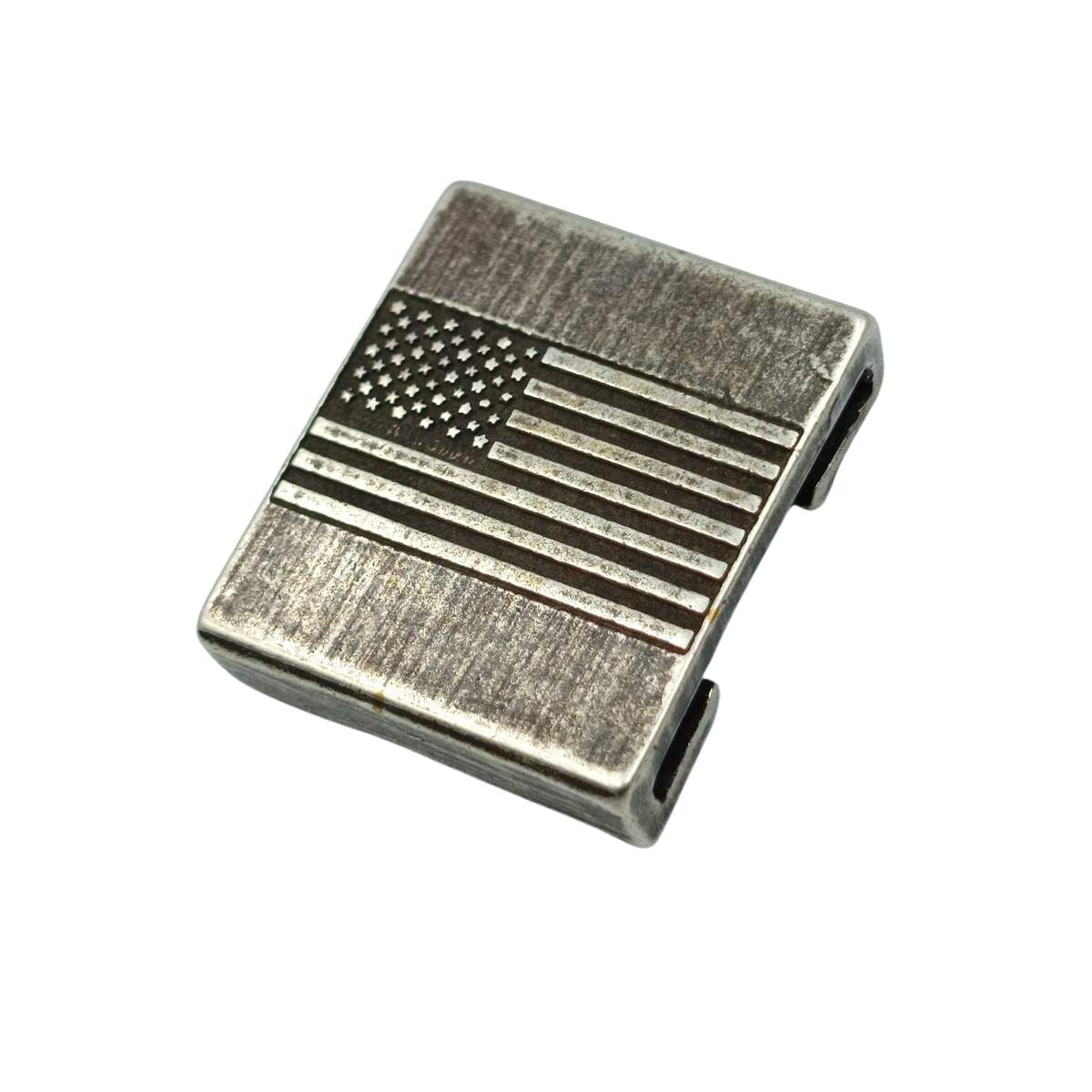American flag Molle clip Silver plated  