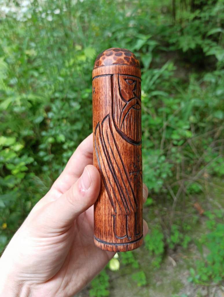 Ullr wooden statue