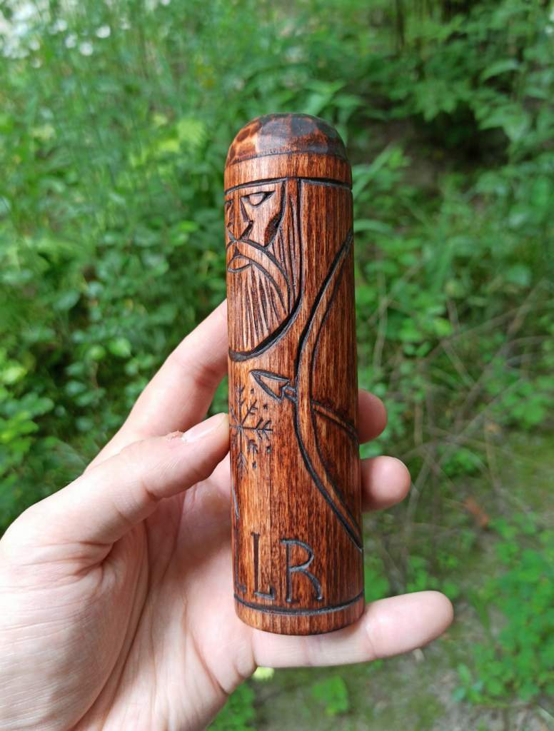 Ullr wooden statue