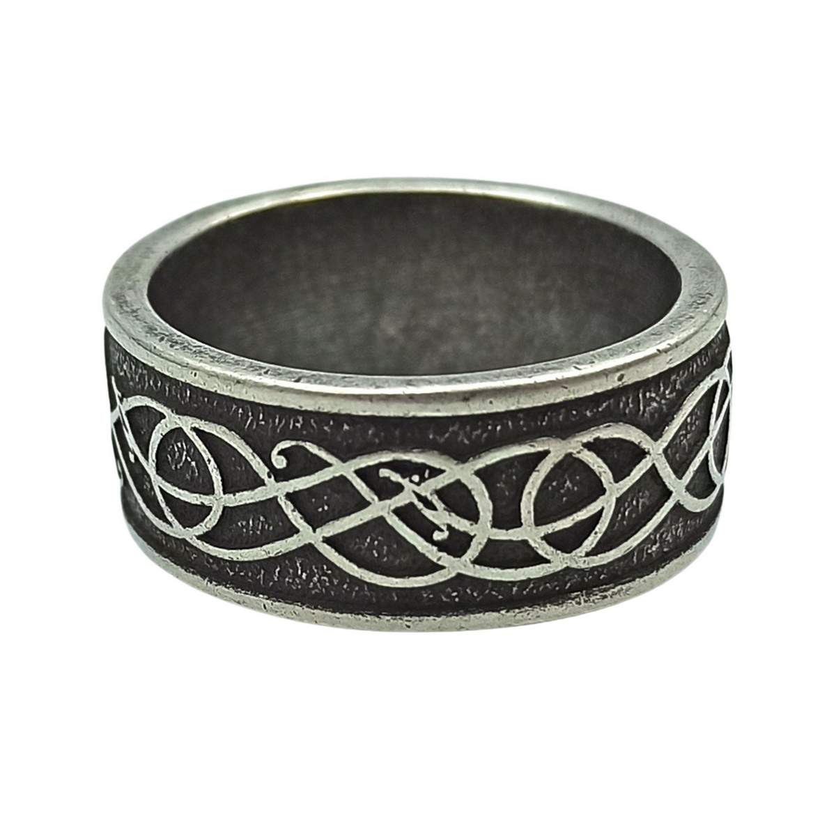 Norse Urnes ornament rings from bronze 6 US Silver plating 