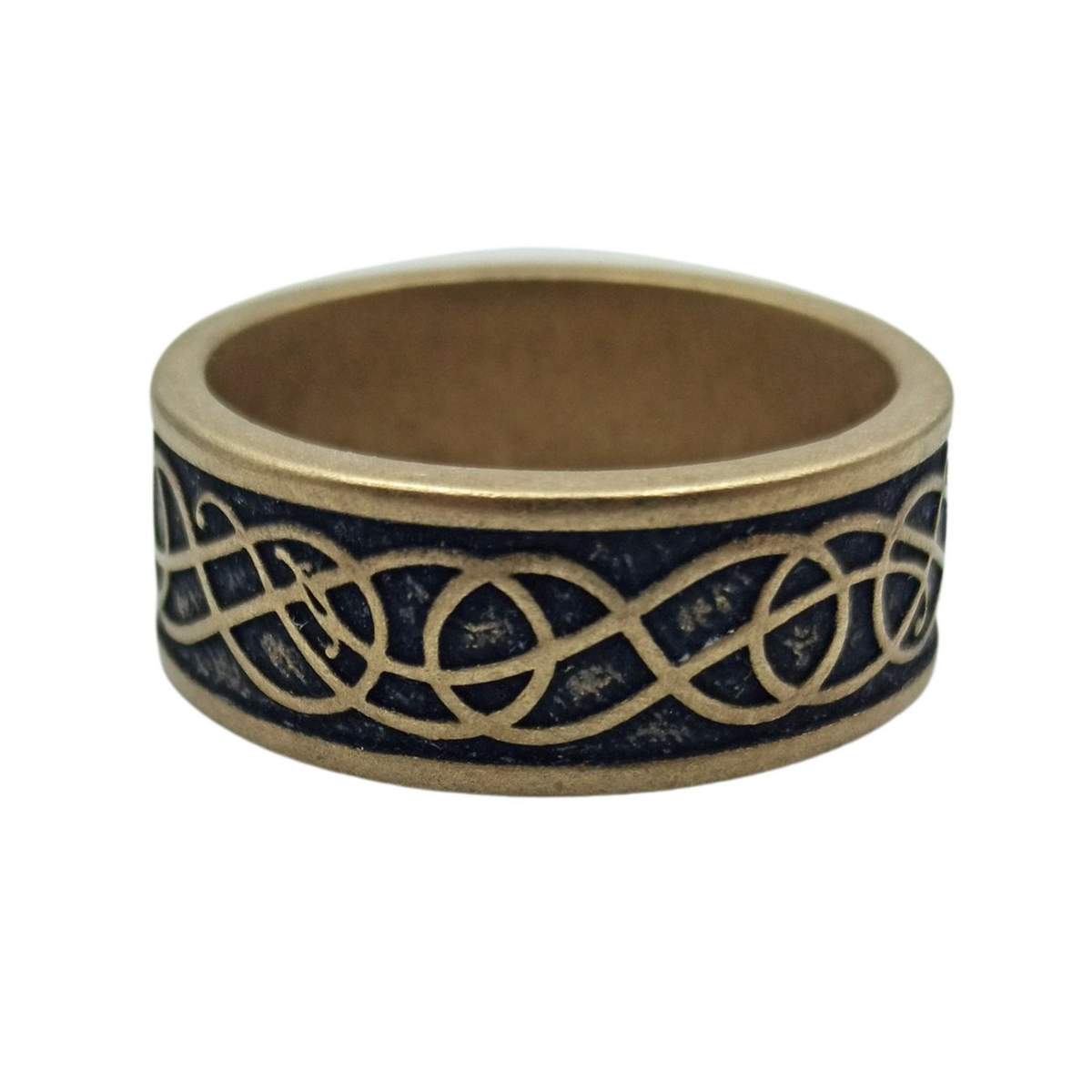 Norse Urnes ornament rings 6 US Bronze with patina