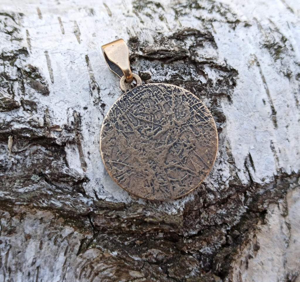 Valknut in circle of Elder Futhark runes pendant