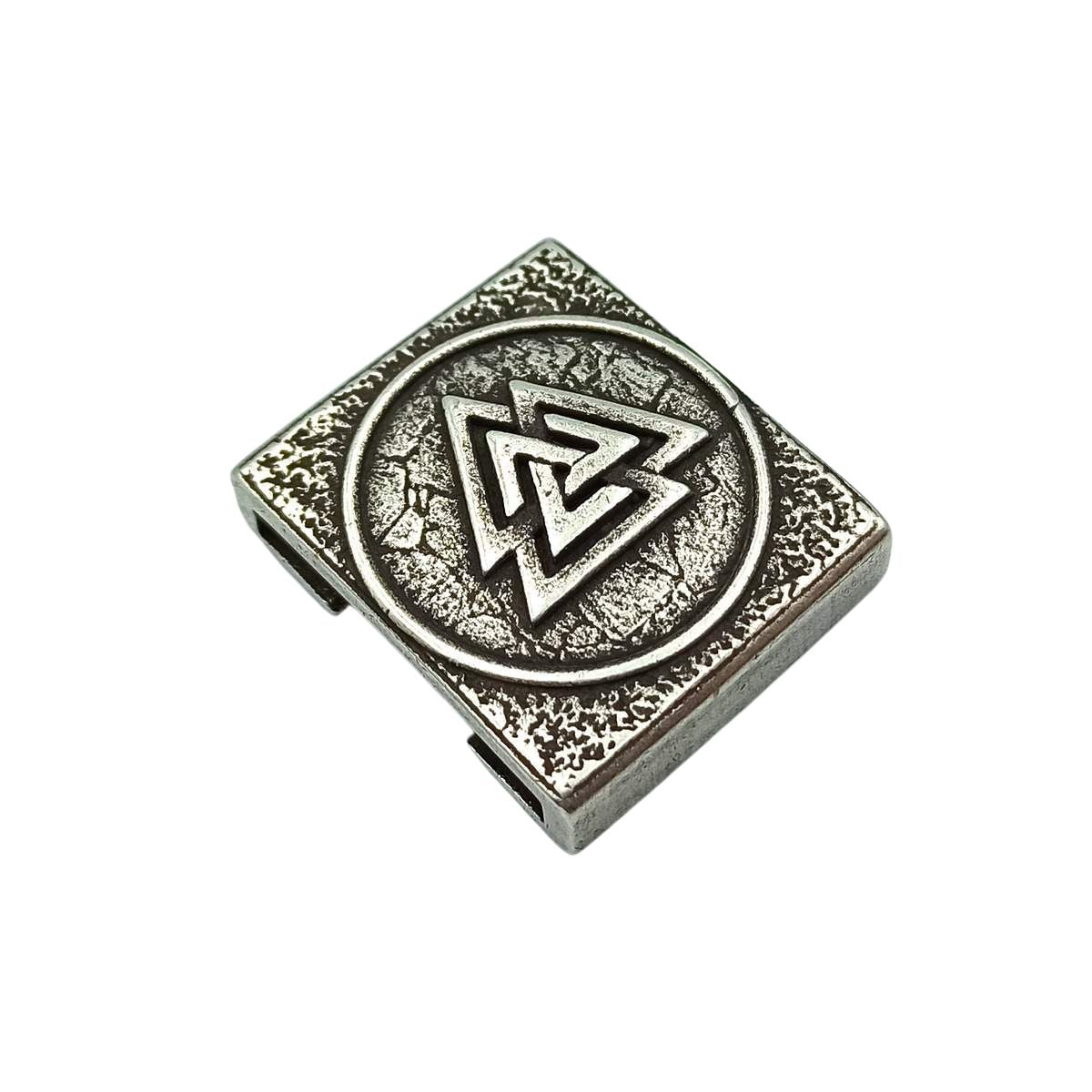 Valknut Molle clip Silver plated bronze