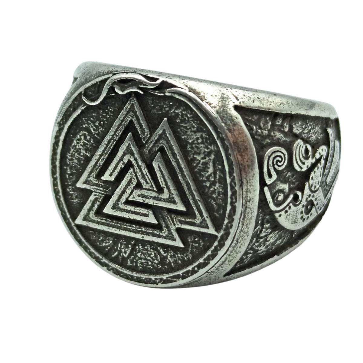 Valknut Symbol germanic raven ring
